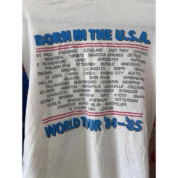 Vintage Bruce Springsteen Concert Tee Poncho Bohemian Patchwork Kimono SZ XL - Picture 9 of 14